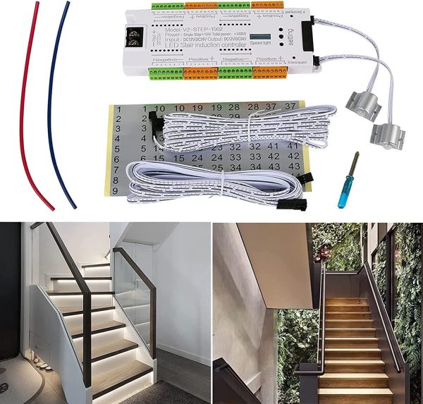 1002 Stair Light controller 32 step (4) 1002 32 Step Motion Sensor PIR Smart Stairs Light Controller