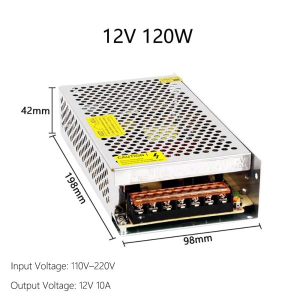 12V 10A 120W Power Supplies LED Lighting Drivers Switching Power Adapter