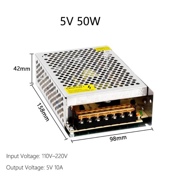 5V 10A 50W Power Supplies LED Lighting Drivers Switching Power Adapter