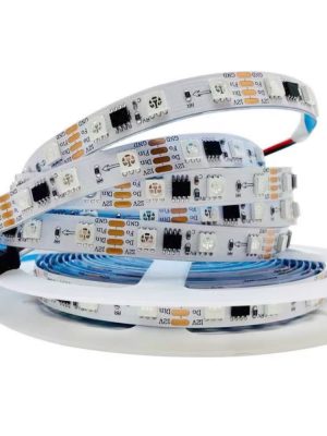 SM16703 White PCB SMD5050 RGB LED Strip SM16703 SMD 5050 Magic RGB Smart LED Strip Lights