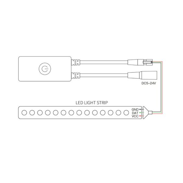 SP649E RGBW controller (2) SP649E Addressable RGBW LED Strip Controller