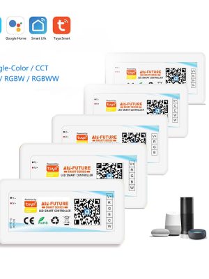 WIFI Controller (6) WiFi Smart LED Tuya Controller With Voice Control Supports Single‑Color, CCT, RGB, RGBW, and RGBCW LED Strips