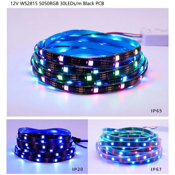 WS2815 SMD 5050 Magic RGB IC LED Strip Lights