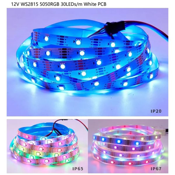 WS2815 SMD 5050 Magic RGB IC LED Strip Lights