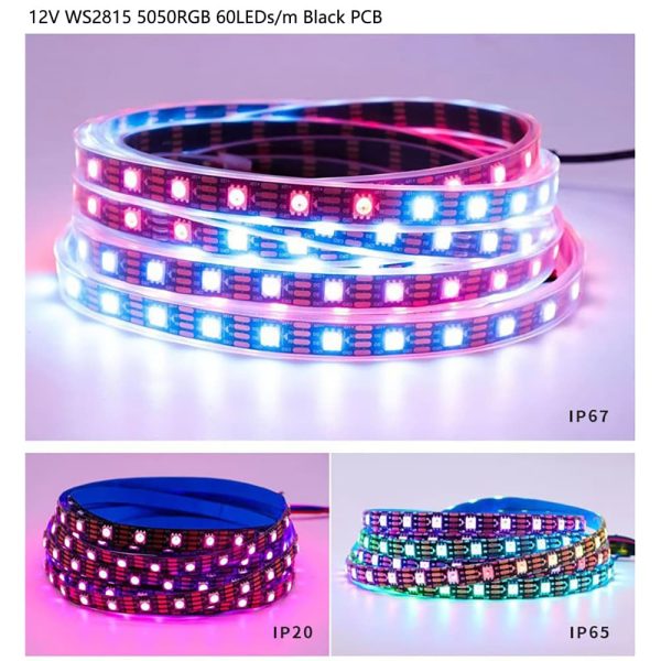 WS2815 SMD 5050 Magic RGB IC LED Strip Lights