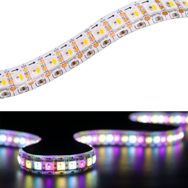 White PCB 5V SK6812 RGBW LED Strip Light SK6812 SMD 5050 RGBW 4-in-1 5V LED Strip Light