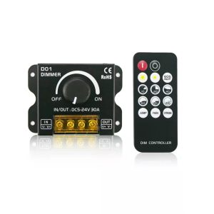 RF 14Key Knob Controller (1) RF 14Key Single-Color RF Rotary Dimmer for DC 5V-24V LED Strip Lights