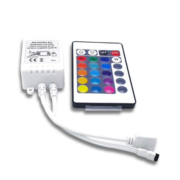 RGB LED Strip IR Controller (1) Wireless Wifi Smart LED RGB Strip Controller with 24 Key IR Remote