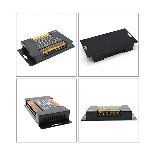 RGBW LED Signal Amplifier (8) RGBW LED Strip Light Signal Amplifier High-Speed Synchronous Repeater 12-24V LED Strip Extension