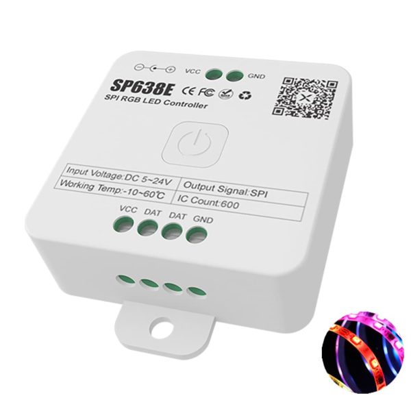 SP638E SPI RGB LED Controller SP638E SPI RGB LED Controller With Bluetooth Music APP Control
