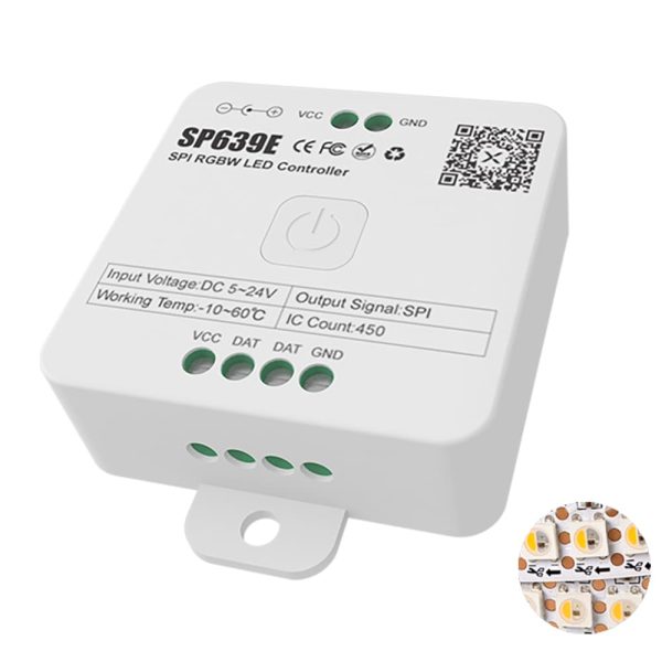 SP639E SPI RGBW LED Controller SP638E SPI RGB LED Controller With Bluetooth Music APP Control