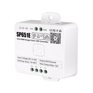 SP651E 1CH PWM Single Color LED Controller SP651E 1CH PWM Single Color WIFI Smart LED Controller