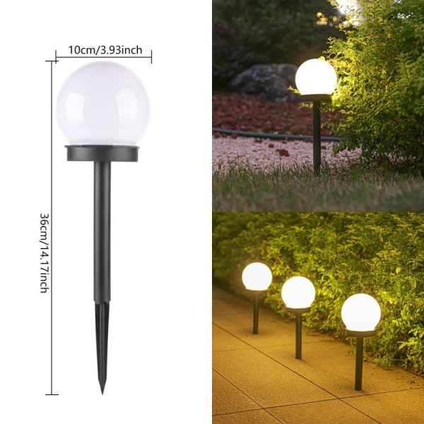 solar lawn light for garden1 Solar Lawn Light For Garden Round Bulb Ground Garden Decorative Light