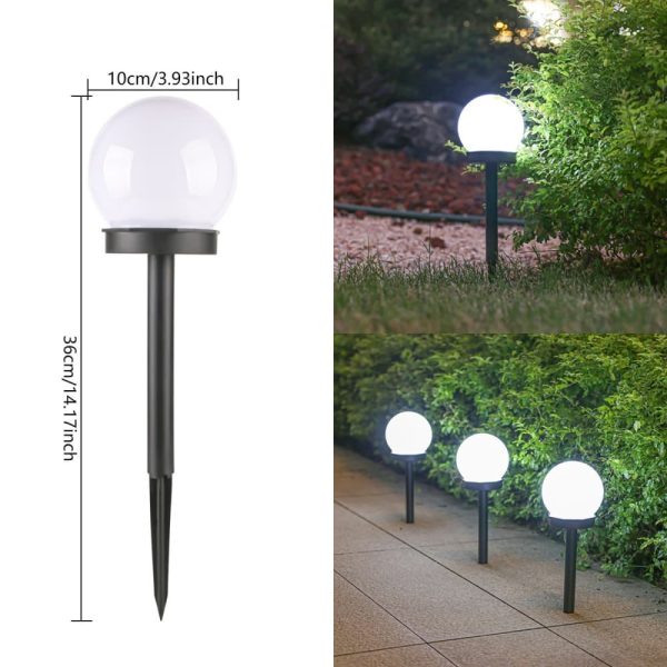 solar lawn light for garden2 Solar Lawn Light For Garden Round Bulb Ground Garden Decorative Light