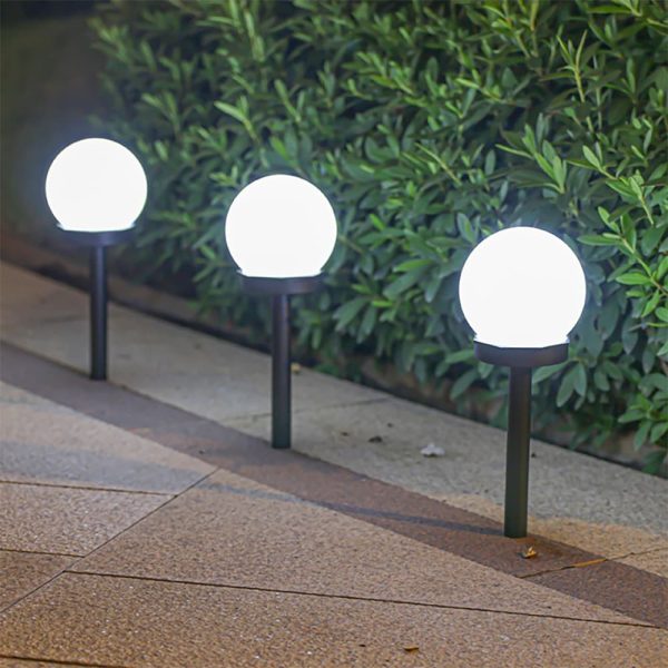 solar lawn light for garden5 Solar Lawn Light For Garden Round Bulb Ground Garden Decorative Light