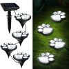 4 in1 Bear Paw Solar Inground Light 4 4-in-1 Cat Paw Solar Inground Lawn Light Animal Footprint Pathway Multi-Head Lamp