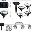 4 in1 Bear Paw Solar Inground Light 6 4-in-1 Cat Paw Solar Inground Lawn Light Animal Footprint Pathway Multi-Head Lamp