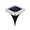 4LED Square LED Inground Light Outdoor Waterproof Ground Square Solar Inground Light