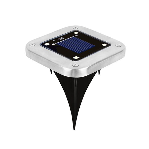 4LED Square LED Inground Light Outdoor Waterproof Ground Square Solar Inground Light