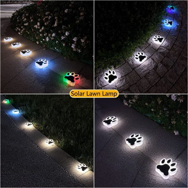 Bear Paw Solar Inground Light2 Bear Paw Solar Inground Light Outdoor Waterproof Animal Footprint Pathway Lawn Lamp