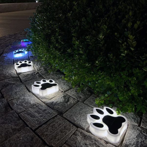 Bear Paw Solar Inground Light6 Bear Paw Solar Inground Light Outdoor Waterproof Animal Footprint Pathway Lawn Lamp