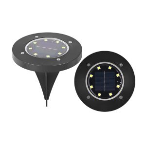 Black Finish Solar LED Inground Light (1) Outdoor Waterproof Ground Black Shell Solar LED Inground Light for Pathway
