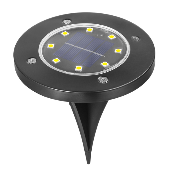 Black Finish Solar LED Inground Light (5) Outdoor Waterproof Ground Black Shell Solar LED Inground Light for Pathway