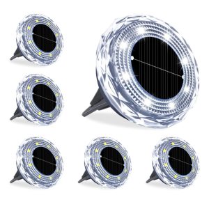 Crystal Diamond Solar Inground Light 4 8LED Crystal Diamond Solar Inground Light - Outdoor Waterproof Refractive Landscape & Lawn Ground Lamp