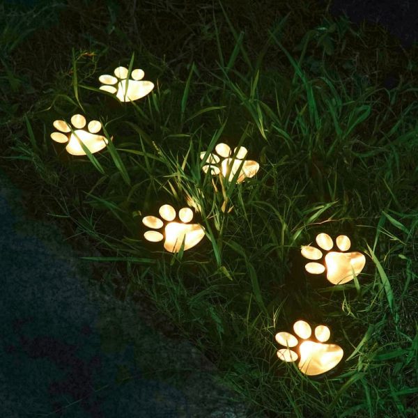 Cute Cat Paw Solar Inground Light7 Cute Cat Paw Solar Inground Light Outdoor Waterproof Animal Footprint Lawn Lamp