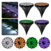 Decorative Flower Shape Solar Inground Light (2) Decorative Flower Shape Solar Inground Light