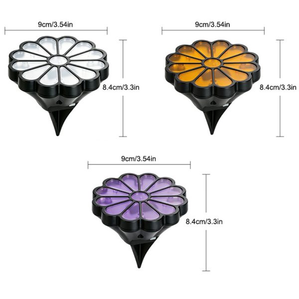 Decorative Flower Shape Solar Inground Light (7) Decorative Flower Shape Solar Inground Light