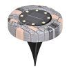 Faux Stone Resin Solar Inground Lights (1) Faux Stone Resin Solar Inground Lights 8LED Outdoor Waterproof Simulated Cobblestone Landscape Lawn Lamp