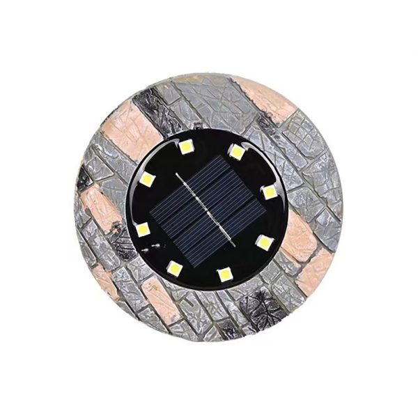 Faux Stone Resin Solar Inground Lights (2) Faux Stone Resin Solar Inground Lights 8LED Outdoor Waterproof Simulated Cobblestone Landscape Lawn Lamp