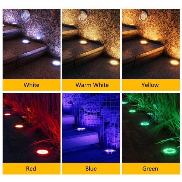underground light (5) Outdoor IP65 Waterproof Solar Stainless Steel LED Inground Lights