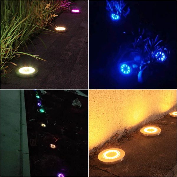 underground light (6) Outdoor IP65 Waterproof Solar Stainless Steel LED Inground Lights